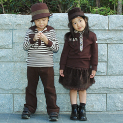 男の子と女の子の着用例