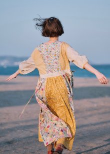 他の写真 (画像をクリックすると大きく見えます)3: 【コラボキット】パネル切り替えワンピース布地キット