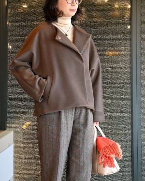 画像3: ノーカラーショートコート