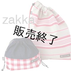 きゃんべる様　両面巾着６点 巾着 - パターンレーベル