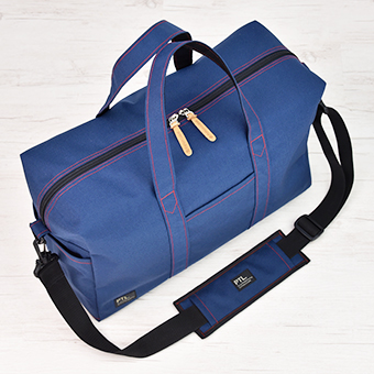 ボックスボストンバッグ パターンレーベル