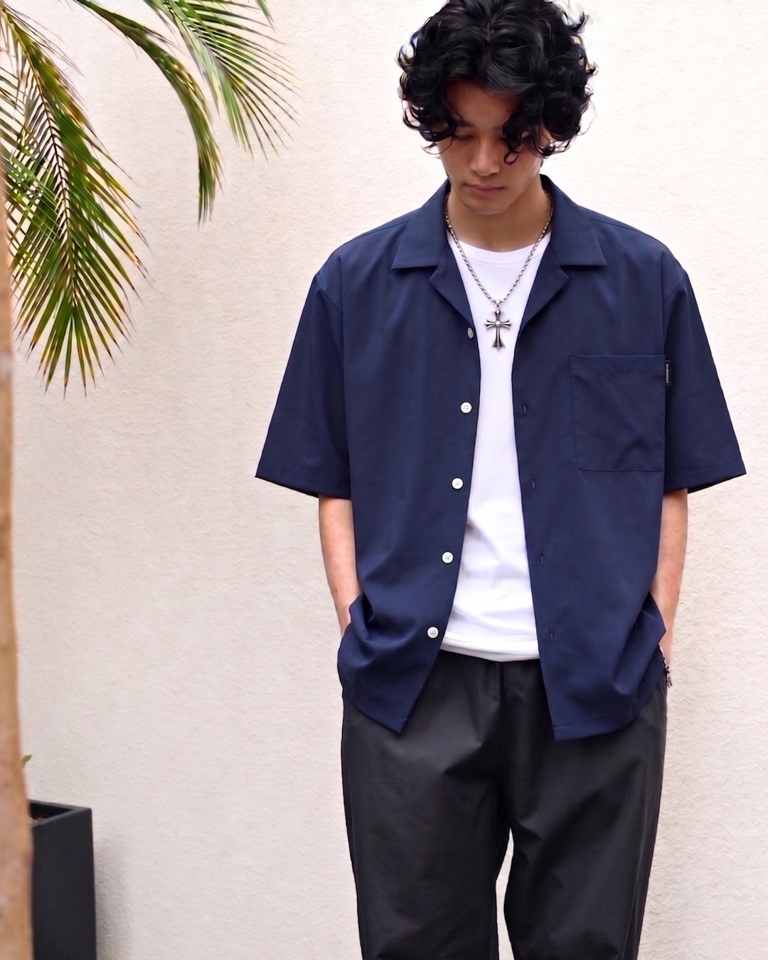 メンズ,ユニセックス,開襟シャツ,シャツ,型紙,作り方