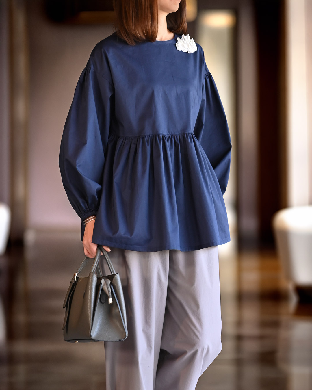 レディース,2WAY切替ブラウス,ブラウス,型紙,作り方,ミシン