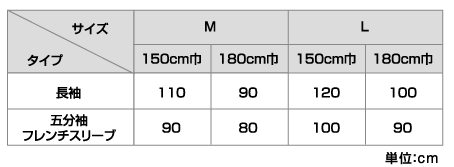 サイズ表