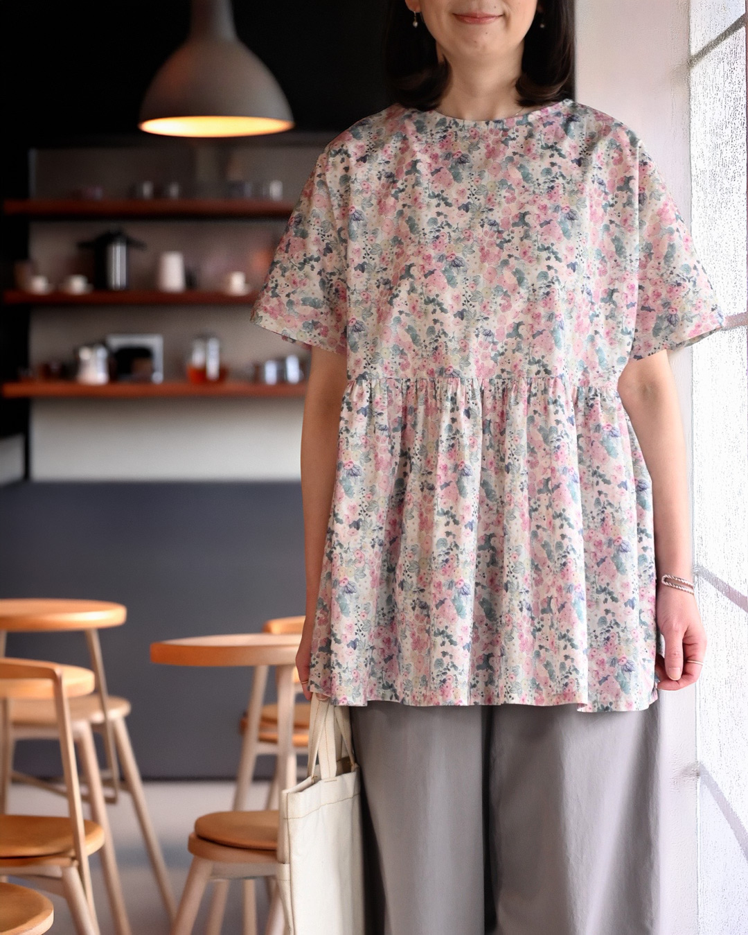 型紙,作り方,ミシン,裁縫,職業用ミシン,パターン,手芸,洋裁,ソーイング,レディース,2WAY切替ブラウス,手作り,ブラウス,