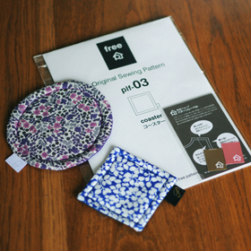 コースター 無料型紙 パターンレーベル