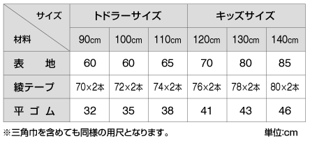 サイズ表